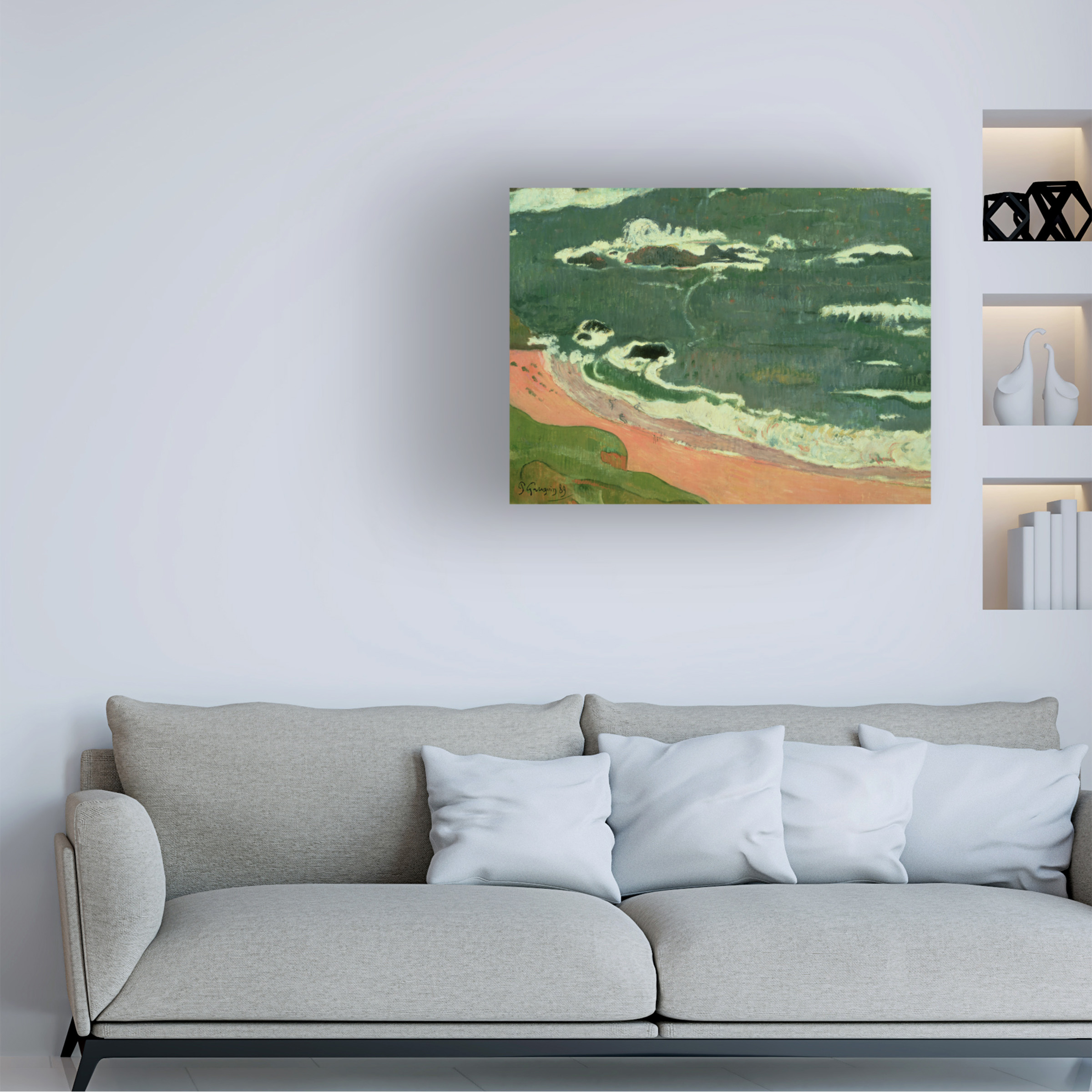 Trademark Art "Beach at Le Pouldu 1889" Canvas Art by Paul Gaugin, image 2 of 4
